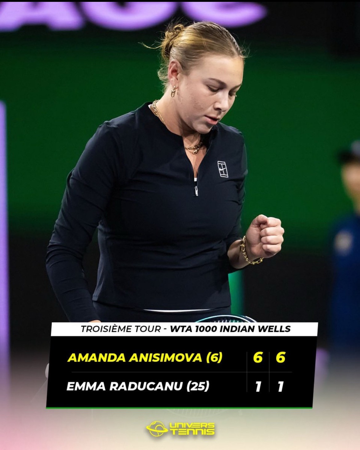 网球talking大会 阿尼西莫娃仅用52分钟就击败了拉杜卡努，晋级WTA 10