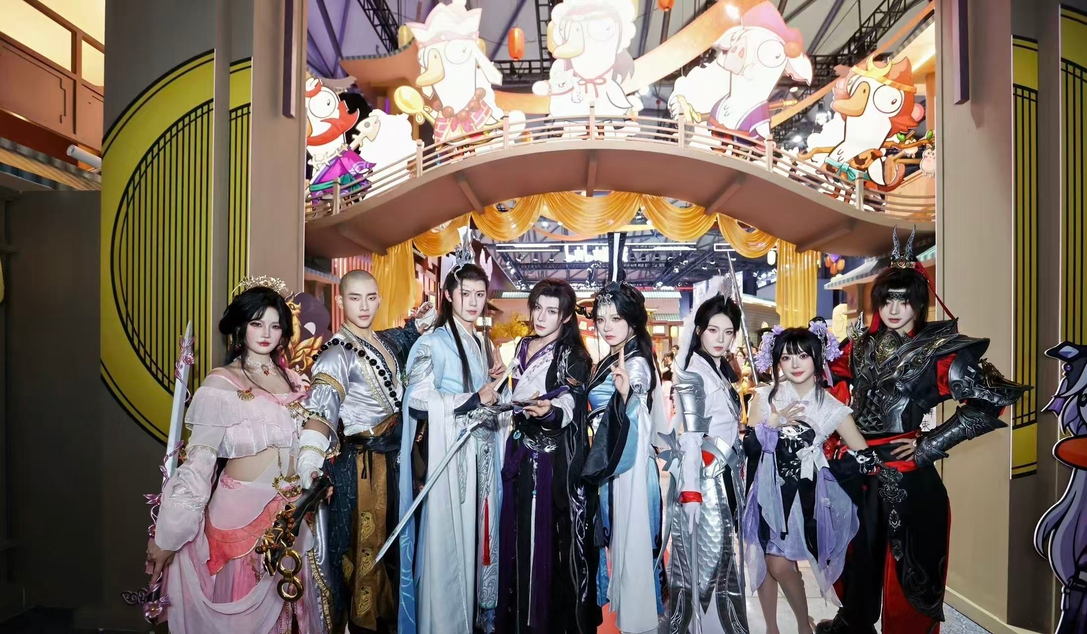 上海CJ展混进了武林高手高手在民间！鹅鸭杀CJ展台直接闯入武侠江湖，侠客齐聚广都