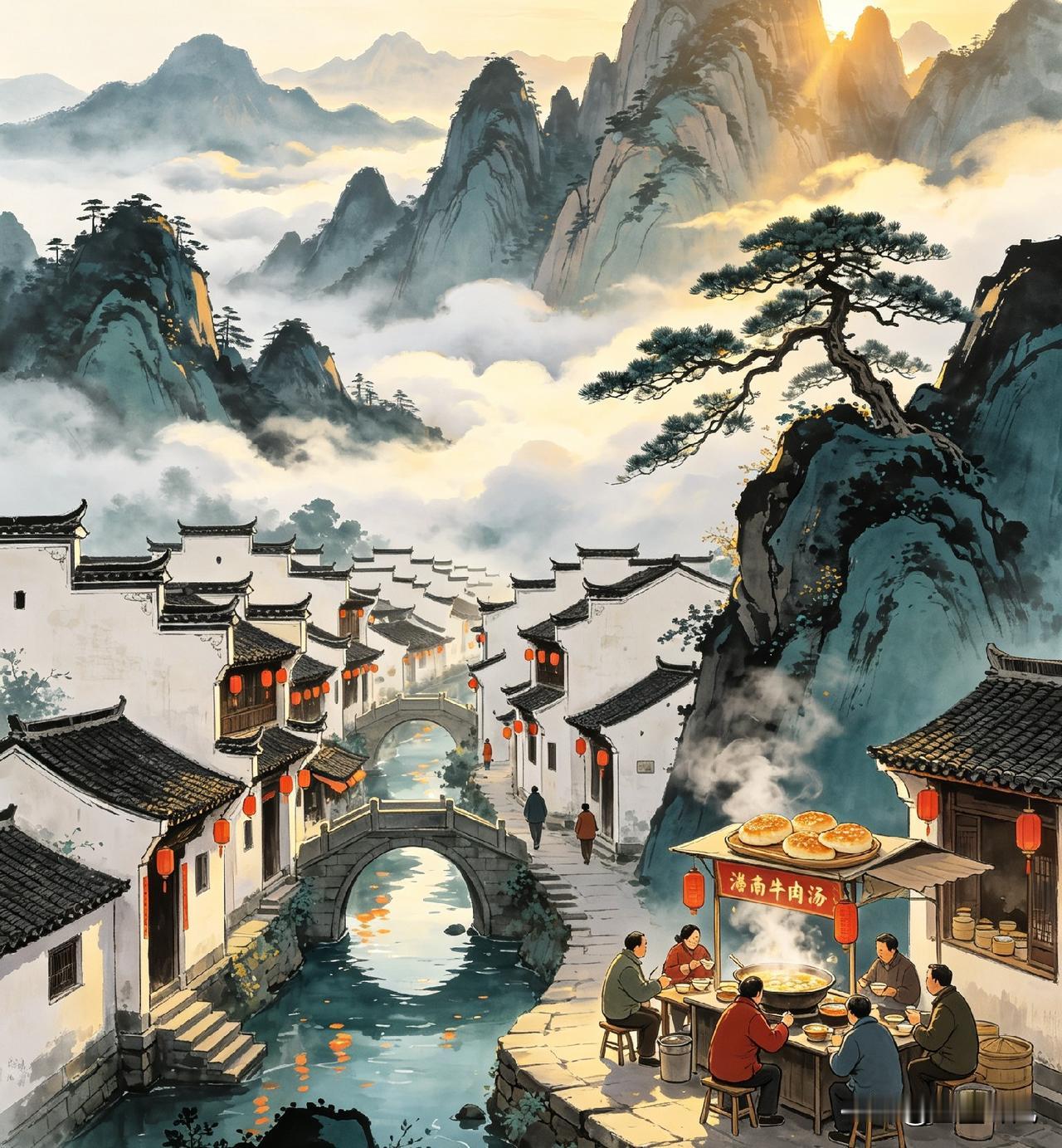 有人想起云雾缭绕的黄山，奇松怪石、云海日出，撑起了中式山水的顶级浪漫；有人念起烟