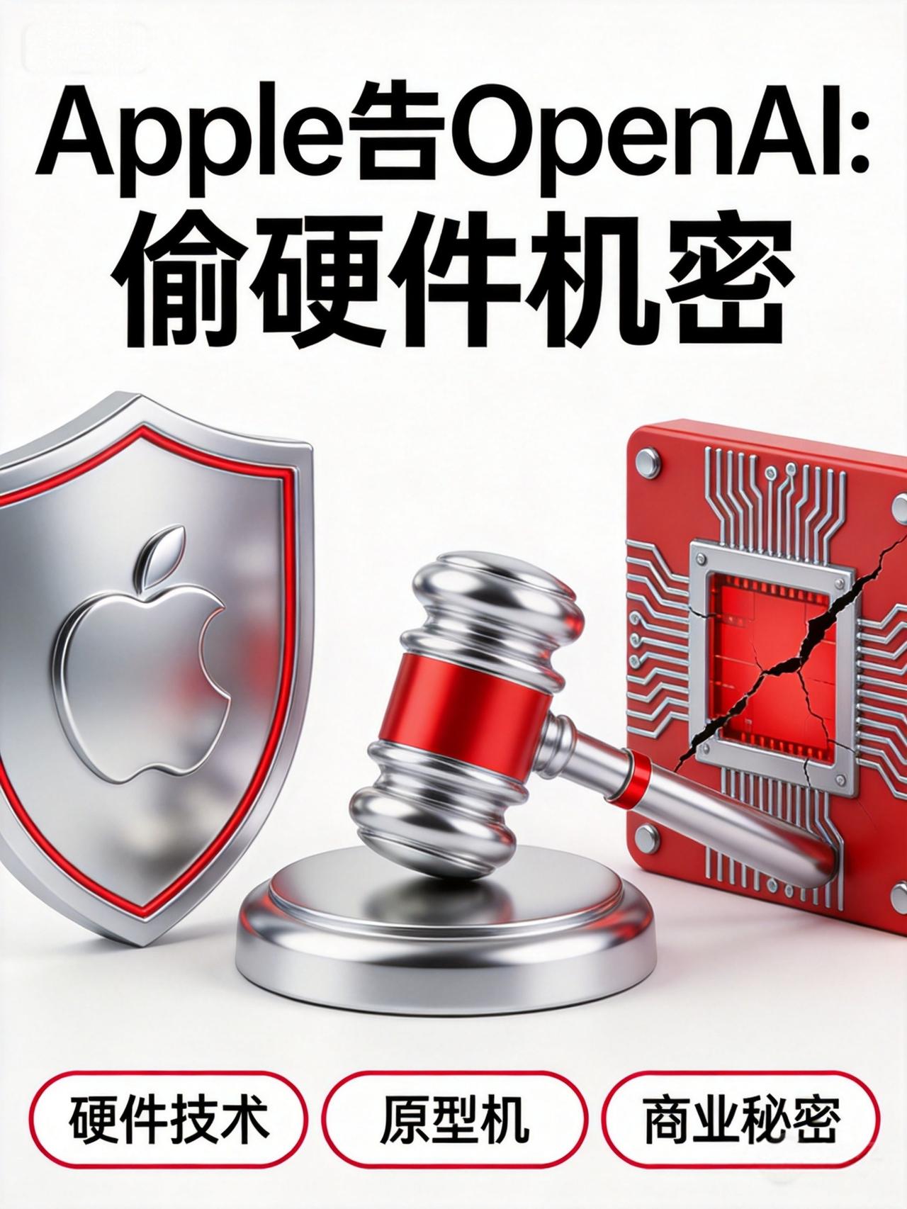 Apple把OpenAI告了：偷我硬件机密

大新闻——Apple正式起诉Ope