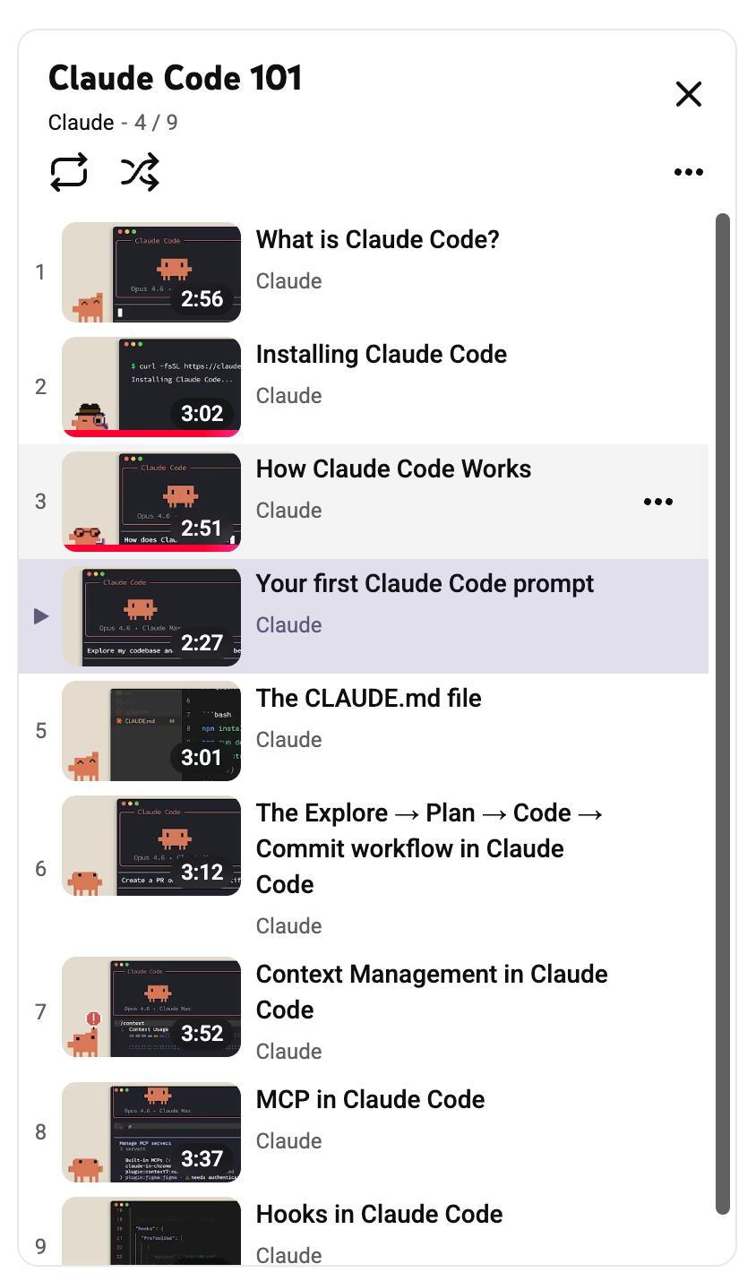 Claude Code 推出了一个新手课，一些基础知识介绍，大概半小时链接：ww