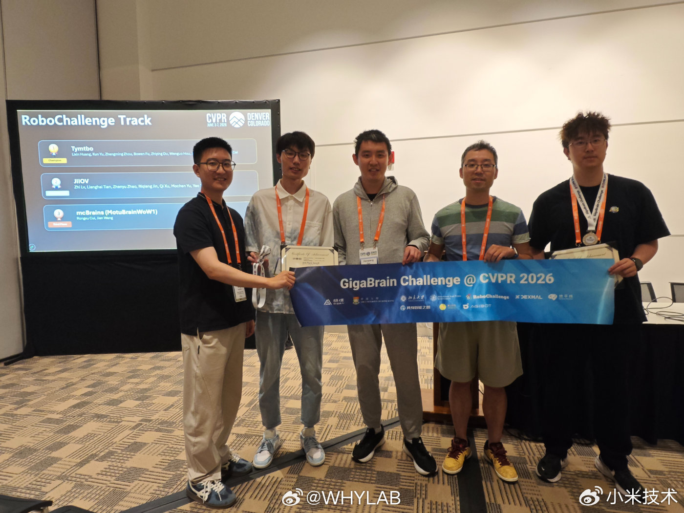 小米机器人团队也开始发力了，在两大国际赛事中拿下双料冠军。CVPR 2026 W