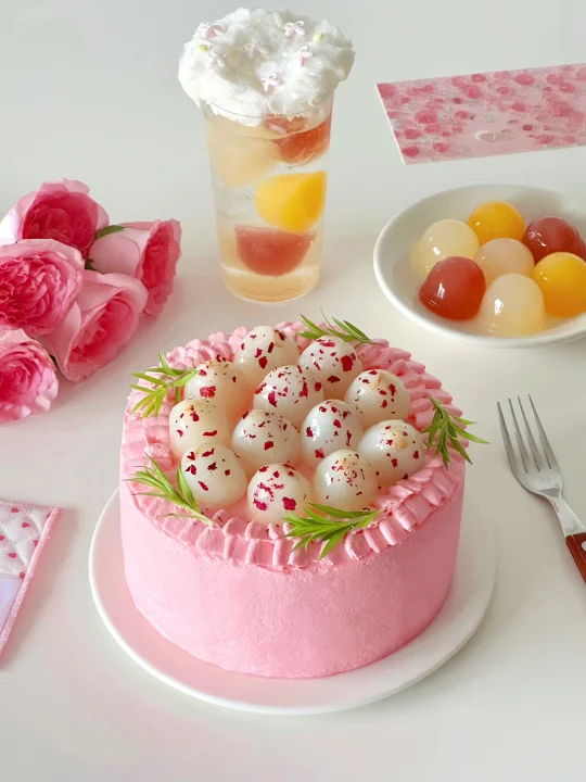 夏日甜品🍧荔枝果冻蛋糕🍰云朵果冻气泡水🫧