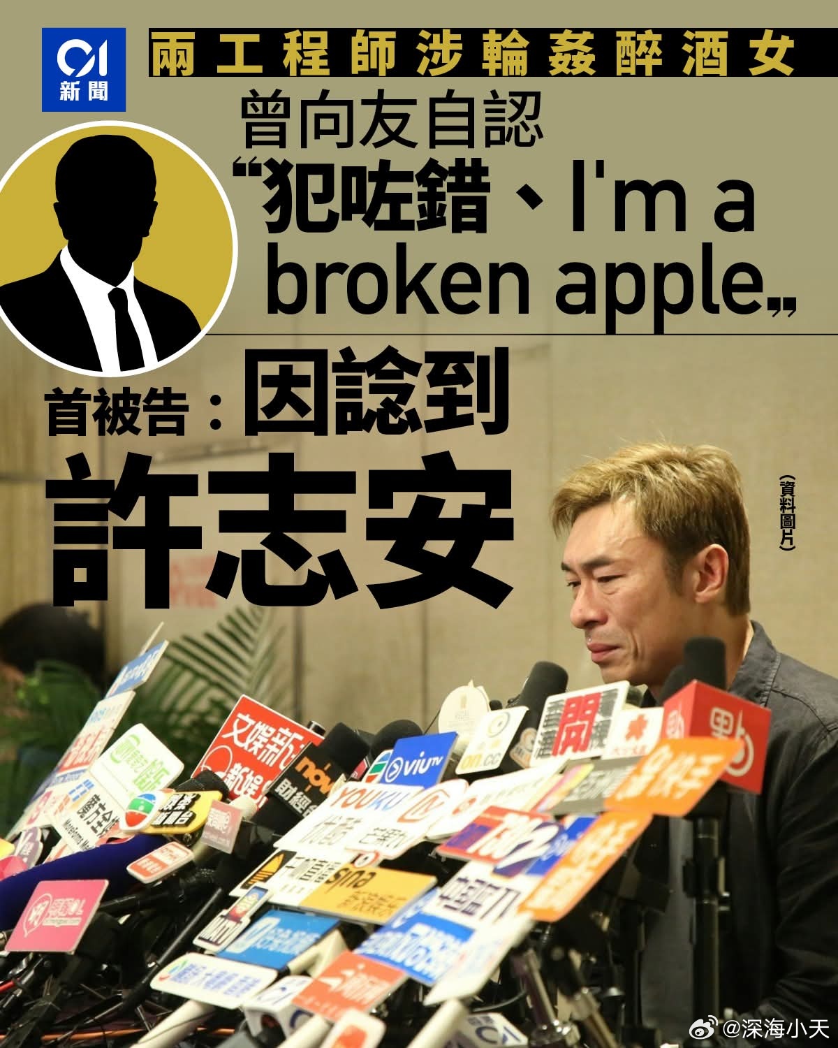 两男子轮奸酒醉女，称因想起许志安香港两名工程师涉于圣诞节在酒店强奸醉酒女子，案件