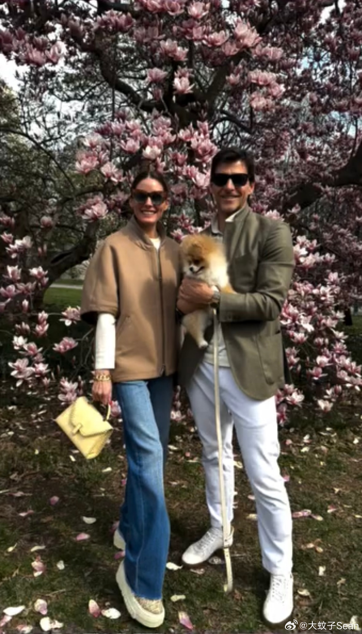 Olivia Palermo奥利维亚巴勒莫和老公Johannes Huebl约翰