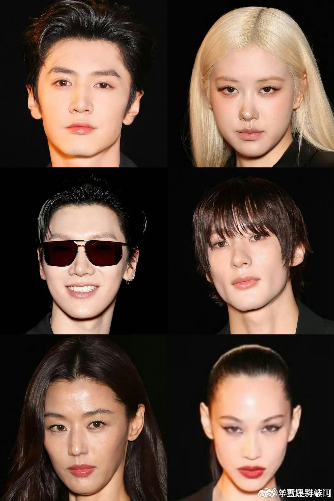 YSL圣罗兰大秀G社怼脸生图陈哲远、ROSE朴彩英、全智贤、李灿荣Anton、李