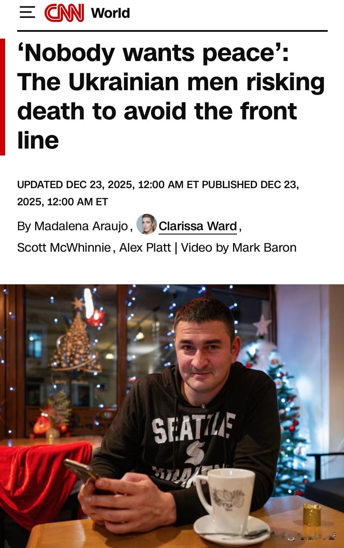 战争打了近四年，双方的民众都已疲惫不堪，双方都有该服兵役人员逃离故土。
   C