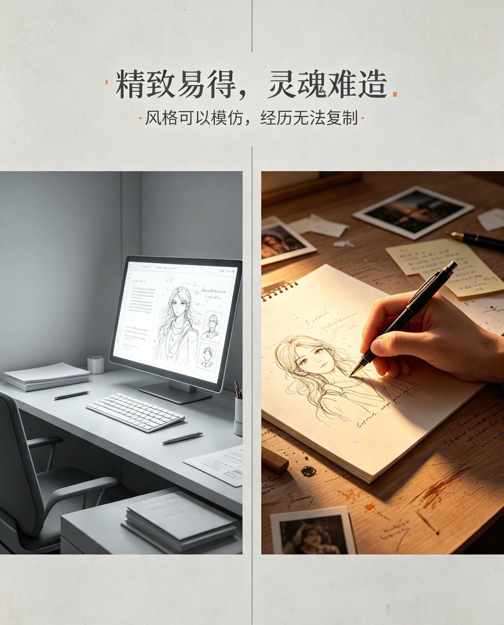 为什么越来越多AI生成内容，看着精致却毫无灵魂？AI依靠海量现有数据拼接创作，擅