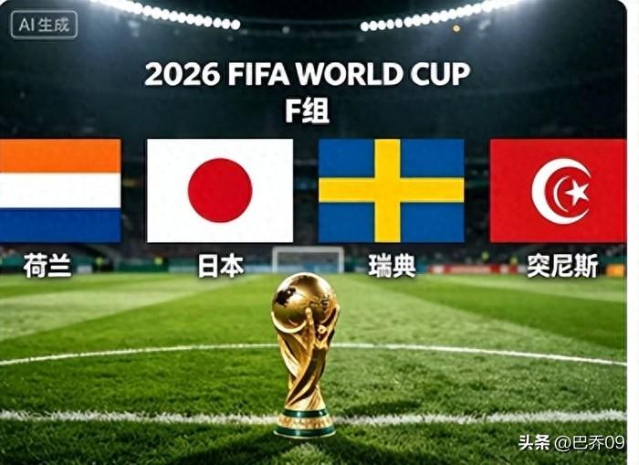 2026美加墨世界杯F组出线形势分析
 
F组阵容：荷兰（种子）、日本、瑞典、突