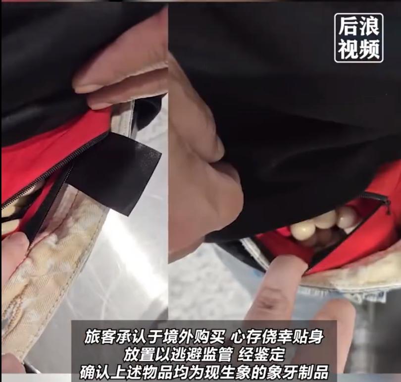 男子将象牙制品藏在裤裆里面，梦想着能蒙混过关，结果，悲剧了！
前不久，浙江杭州萧