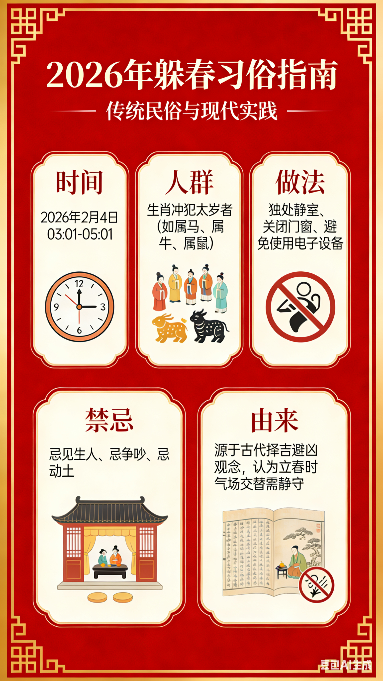 躲春什么是躲春？什么时间躲？怎么躲？谁要躲？一图看懂内容来自AI。 