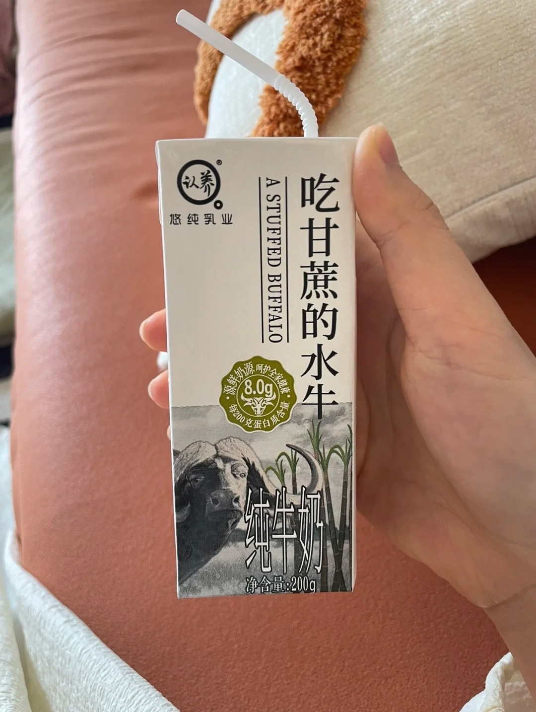 认养一头牛 水牛奶 98到手三箱30盒！配料表超干净！没有腥味！超好喝的纯牛奶就