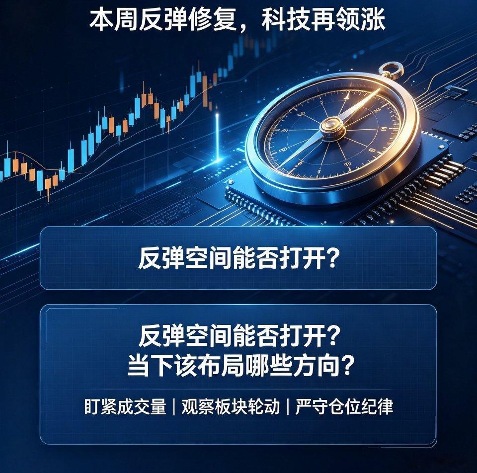 下周反弹修复，科技领涨，后市如何布局🔥📝盘面回顾本周A股走出反弹修复行情，科