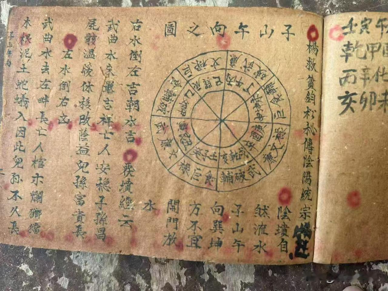 民国三十年，化湘昌栋地理明师邓望枫手写杨救贫钧松秘，砂水秘法，二十四向拣选吉凶，