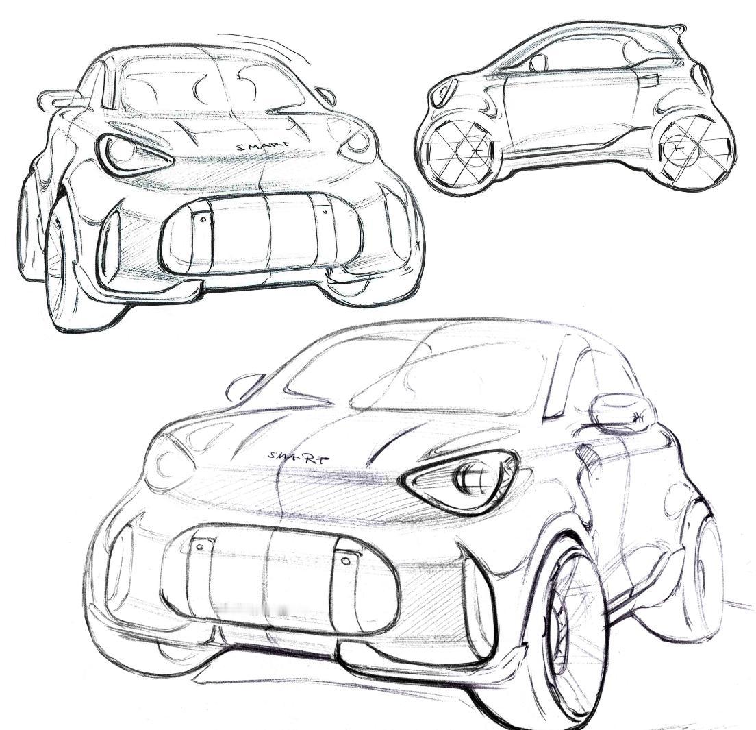 精灵2号概念车官图上了，各种细节和草图抢先看，4月22日是smart品牌之夜，精
