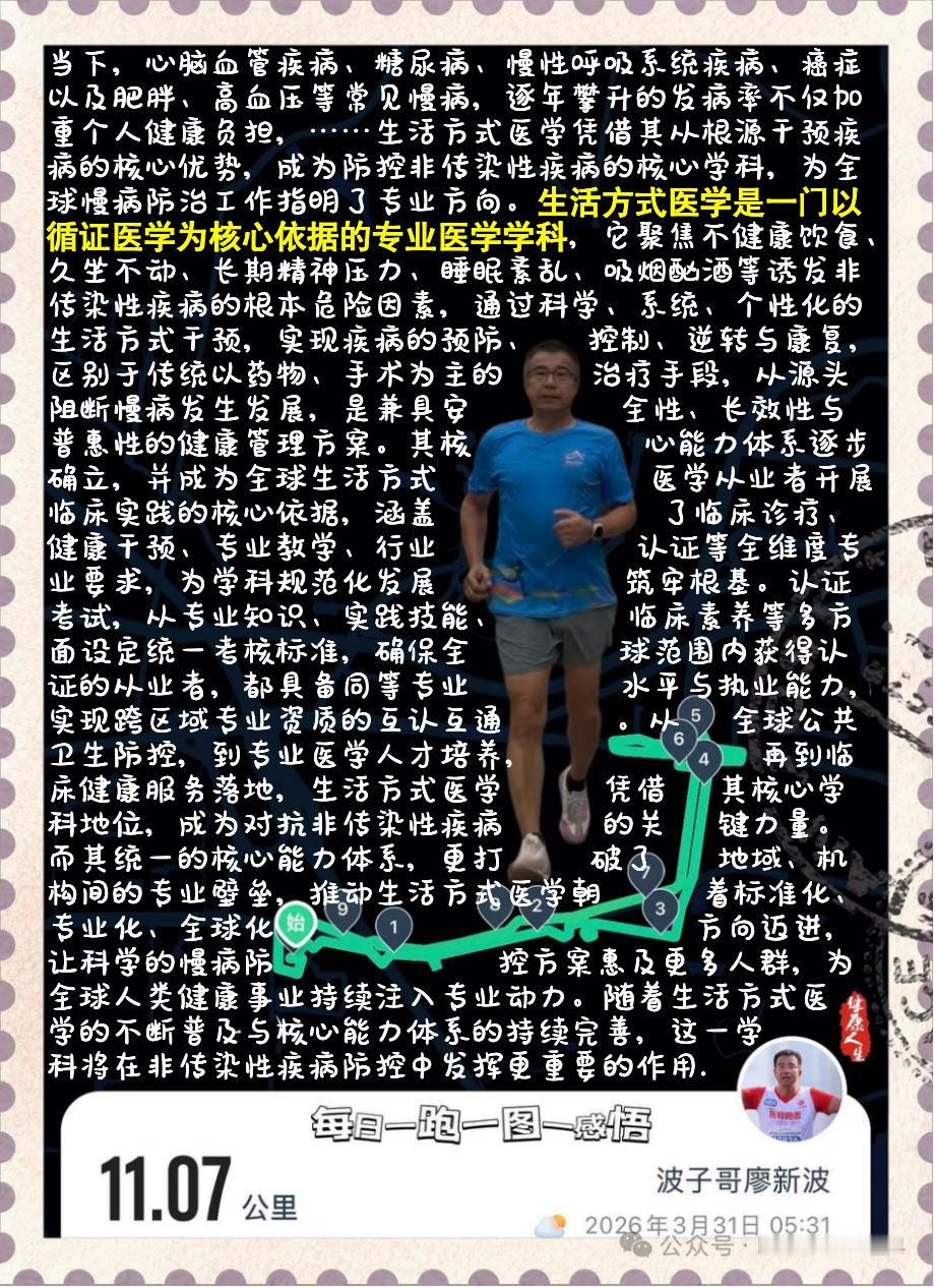 【生活方式医学：慢病防控核心学科，筑牢全球健康专业基准】当下，非传染性疾病已成为