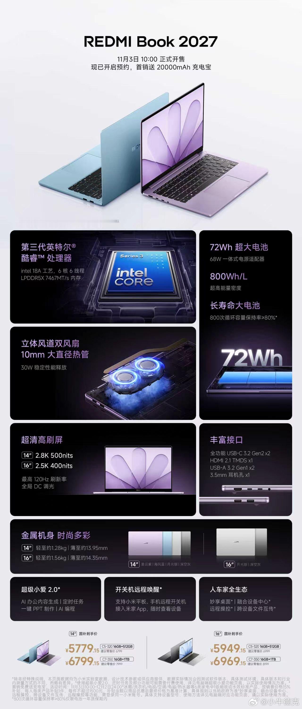 Redmi Book 14 2027，这一代的质感，远超以往！配置上也没有大刀特
