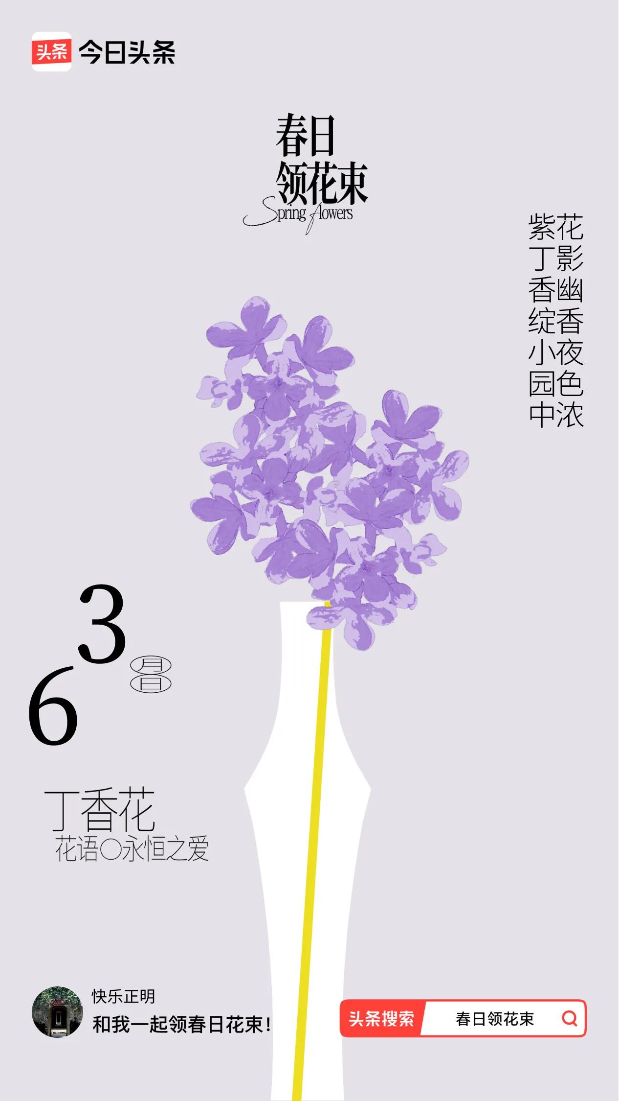 丁香花（其三 ）
儒柔清透书生气，
素洁韵流诗墨声。 
叶底玲珑藏雅趣，
枝头烂