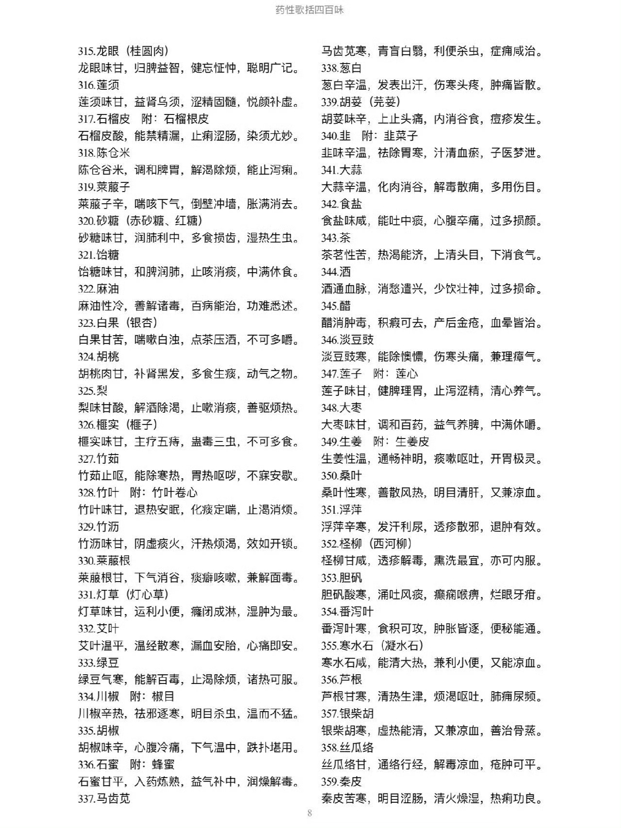 中药药性歌括四百味 
