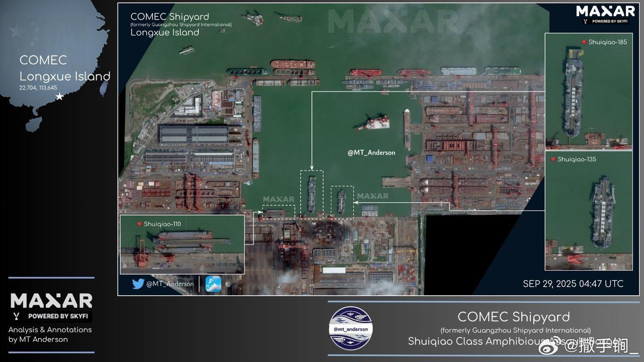 外网称中国第二批登陆驳船正在建造中，这些驳船可以组成移动码头，用于将重型设备运送