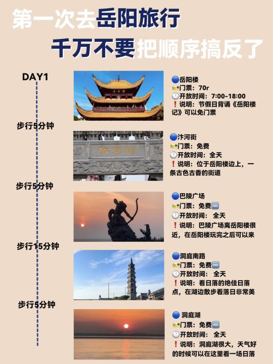 岳阳两天一夜旅游攻略！！！建议直接抄行程…