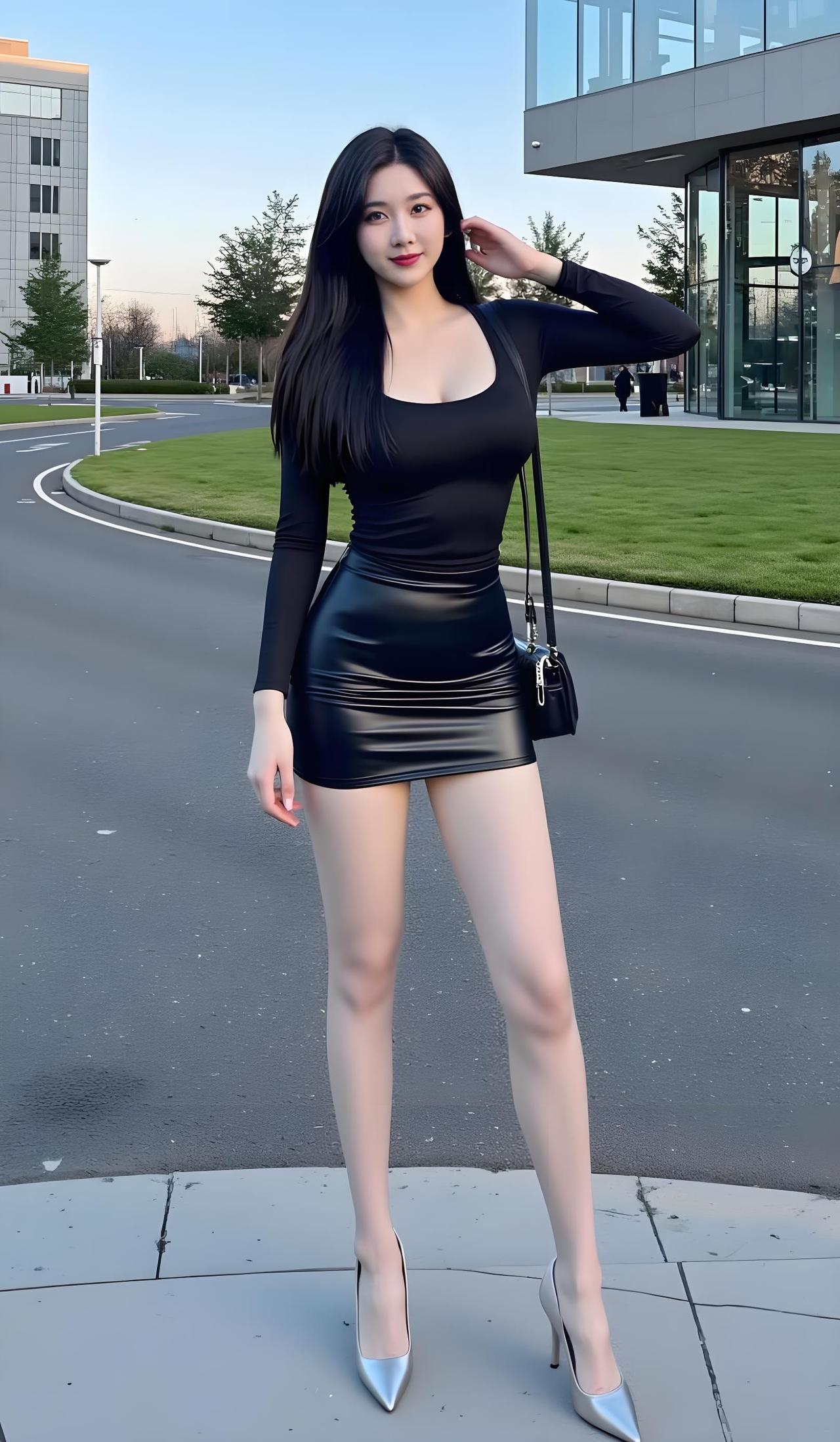 优雅气质少女穿搭，黑白配尽显时尚感！