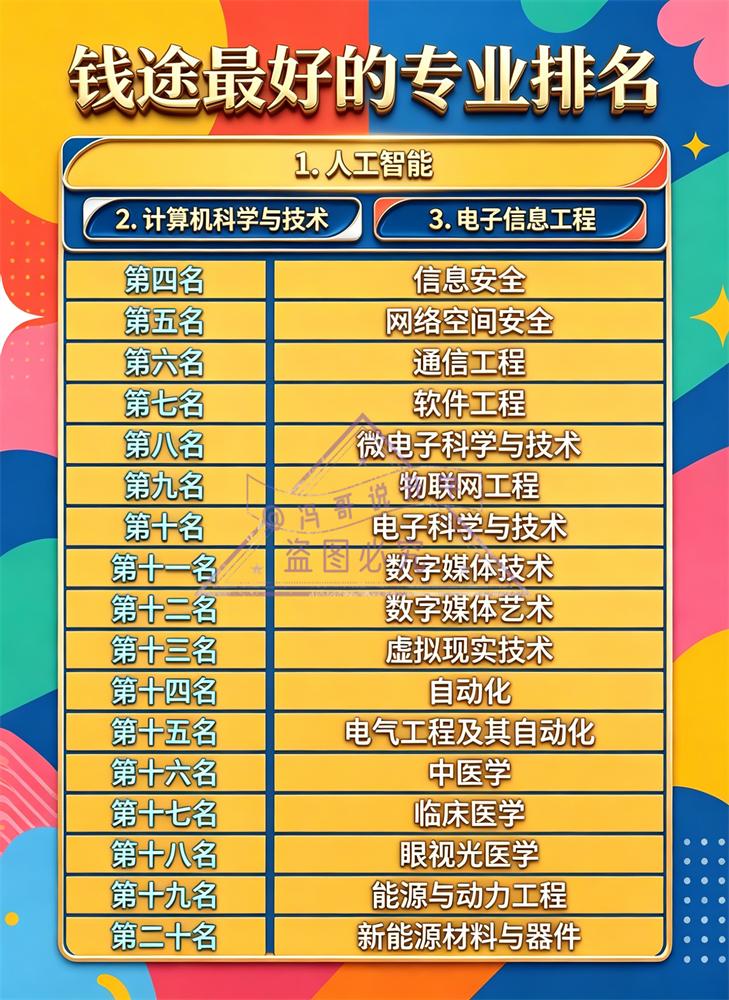 家有高考生的家长们注意啦👀 据说这是前途最好的专业排名 TOP20，为孩子高考
