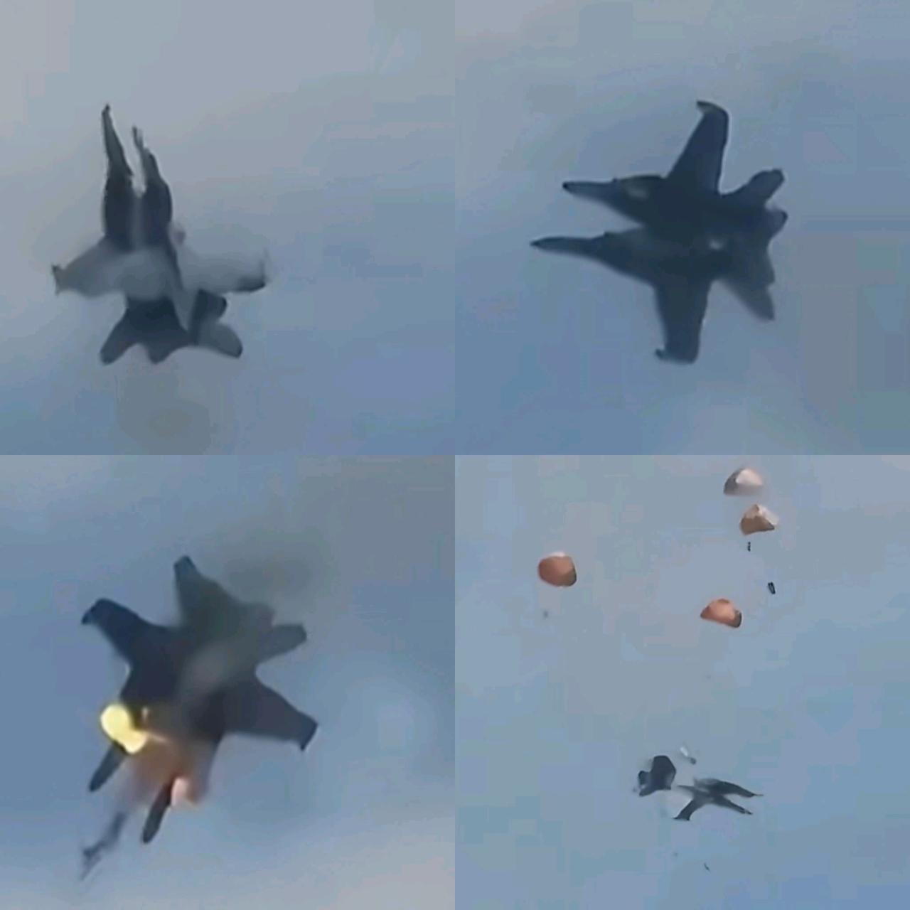 美军两架EA-18G电子战机航展相撞坠毁！4人弹射逃生，现场画面惊心动魄
突发！
