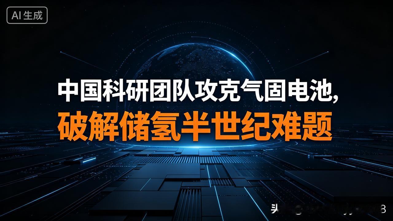 提到氢能，大家都知道是清洁能源，可一直有个行业短板——储存难度大，这个困扰全球氢