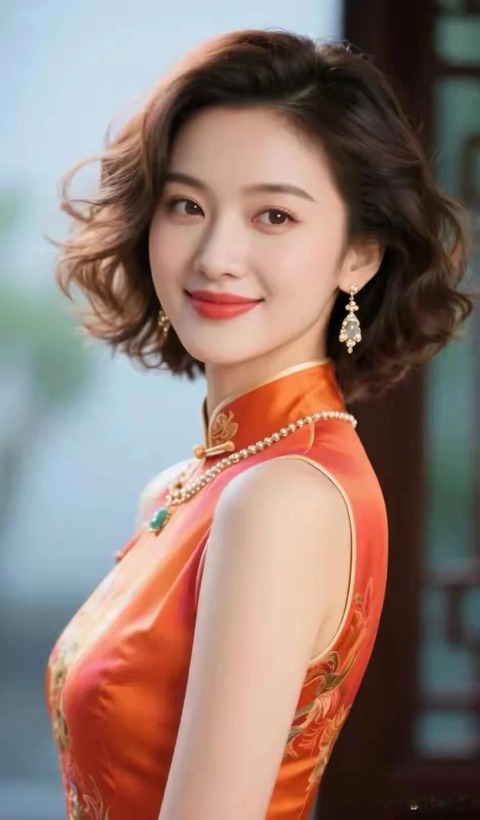 回眸一笑百媚生，
恰似春风拂柳轻。
借问汉宫谁得已，
可怜飞燕依新妆。