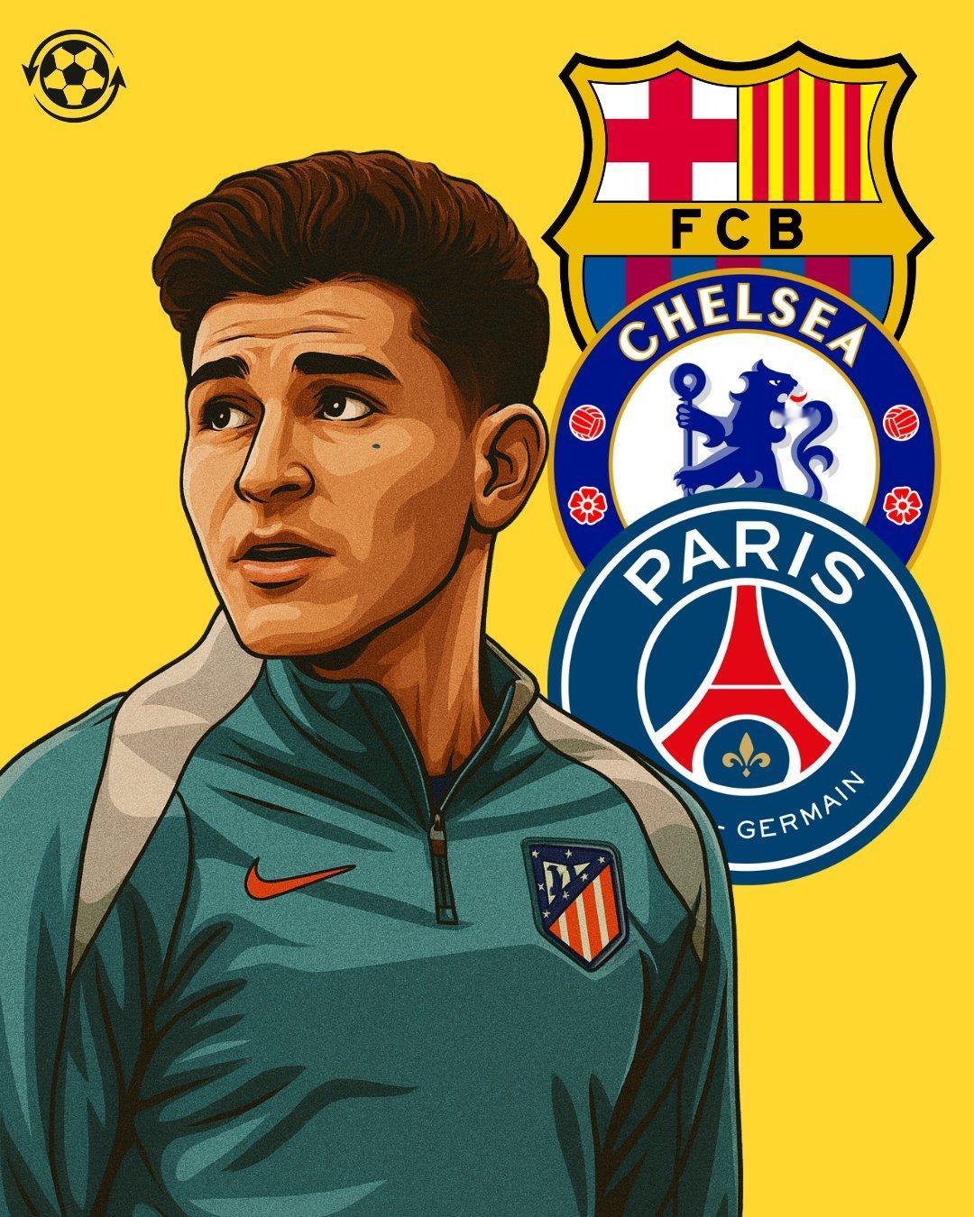 🚨阿尔瓦雷斯正在考虑离开马德里竞技，巴塞罗那成为他最有可能的目的地。切尔西和巴