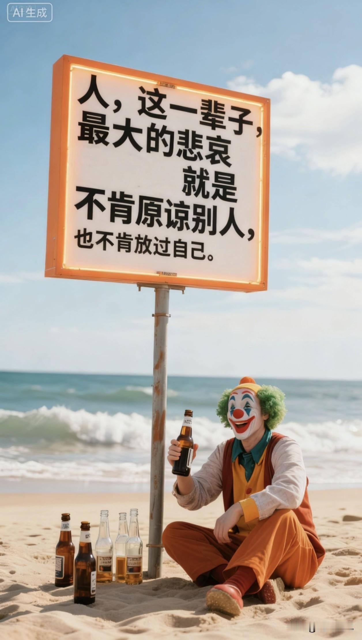 人，这一辈子，最大的悲哀就是不肯原谅别人，也不肯放过自己。

我们总以为，恨一个