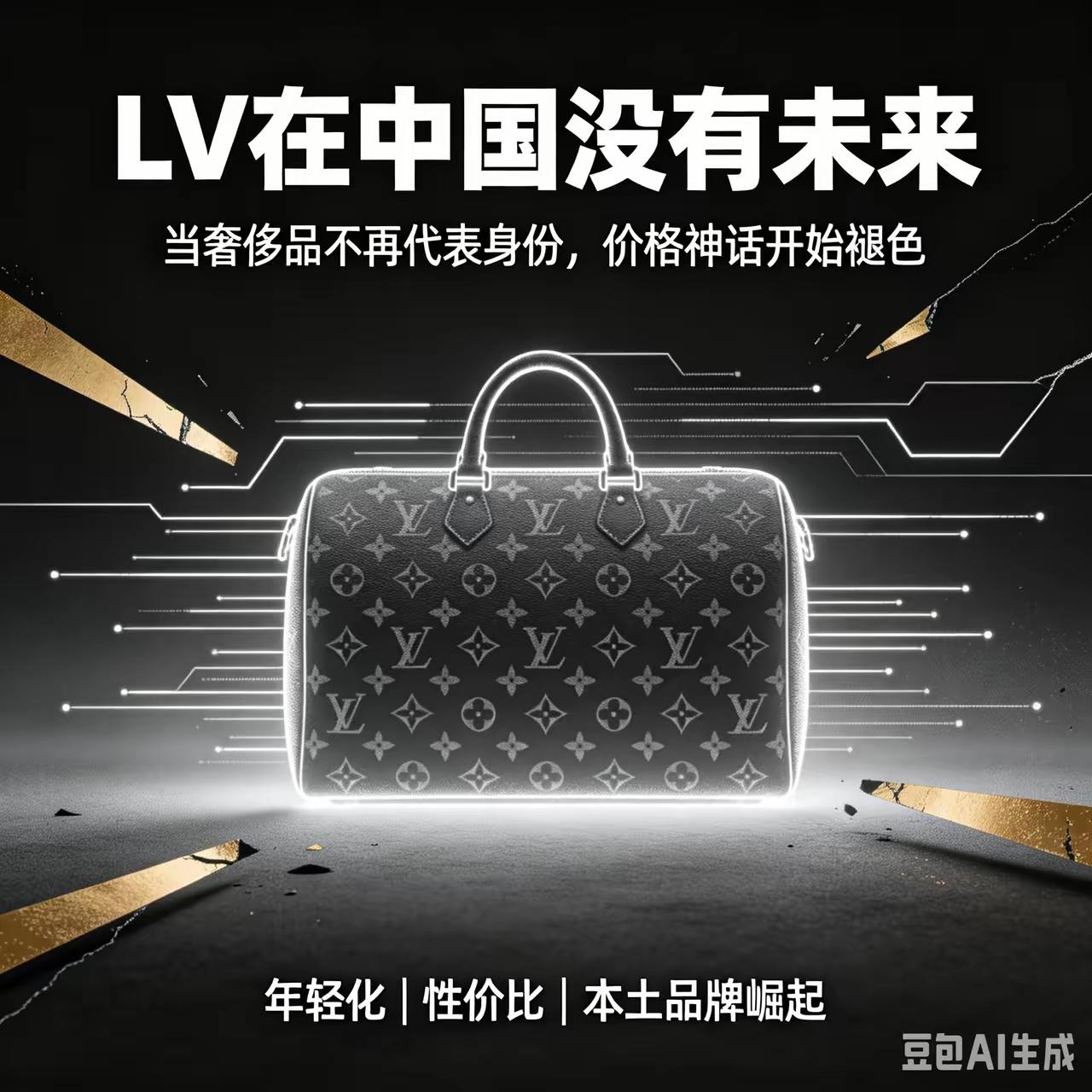 看到这么一段话，觉得很有道理，LV在咱们中国一定是没有未来的！
“LV 的价值不