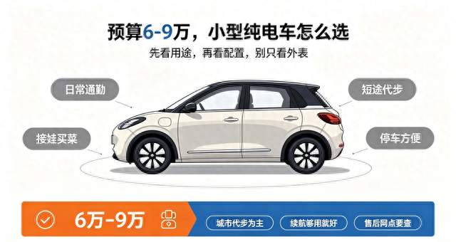 预算6‑9万左右，买小型纯电车，强烈推荐这5款，公认“零差评”