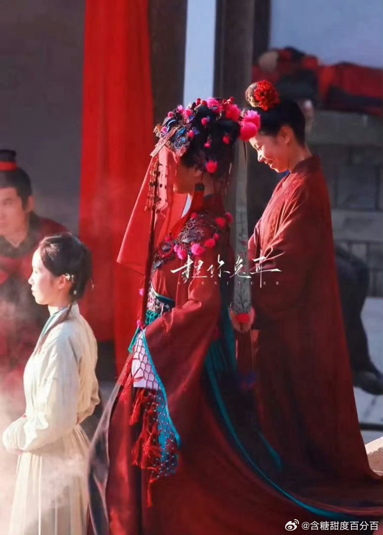 虞书欣古子成大婚路透好美啊 