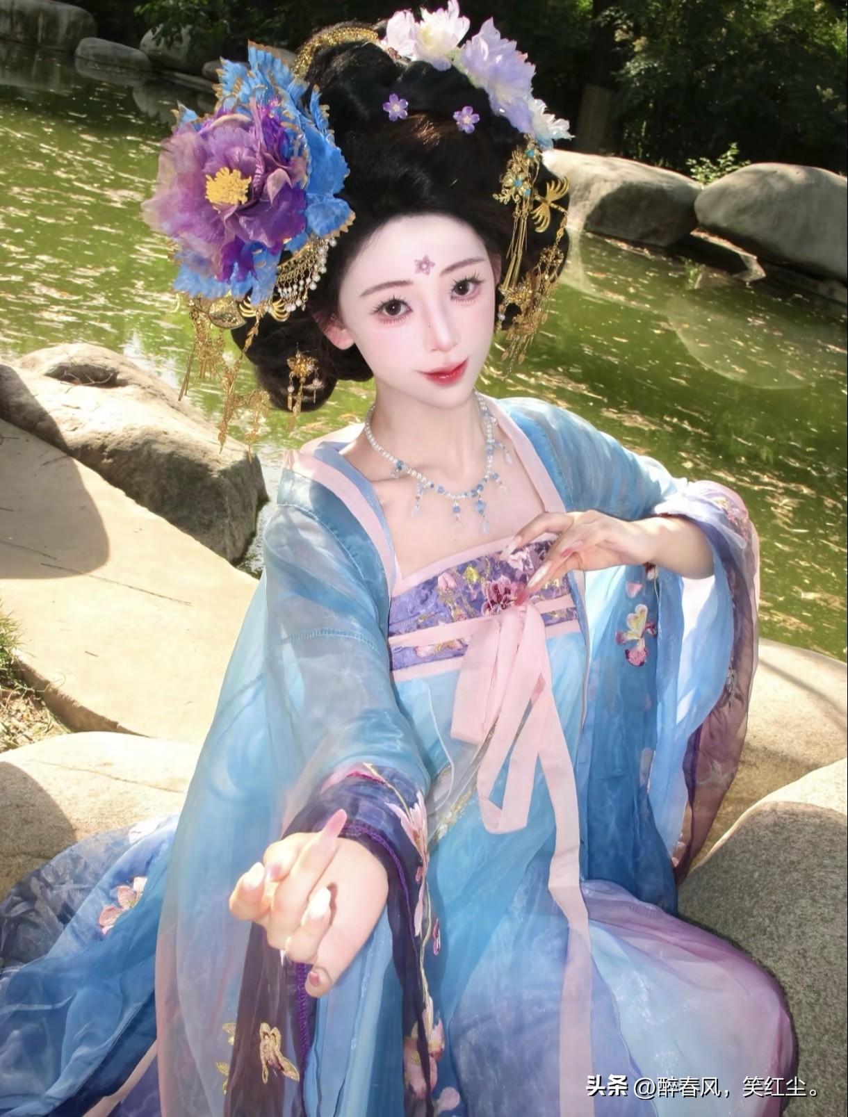 不是画中仙，却比画更动人。
汉服写真 盛唐风韵 东方美学汉服仙境写真