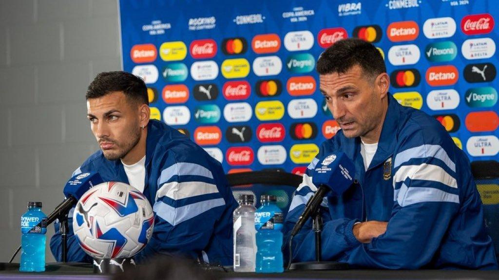 阿根廷将在美洲杯首战迎战加拿大，阿根廷主帅斯卡洛尼出席撒赛前新闻发布会回答记者问