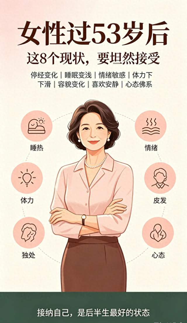 不管你信不信，女性过53岁后，基本都有如下8个现状！要坦然接受