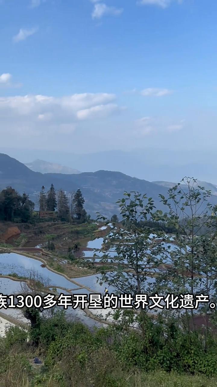 元阳梯田绝美画卷。
元阳梯田位于云南哀牢山，是哈尼族1300多年开垦的世界文化遗