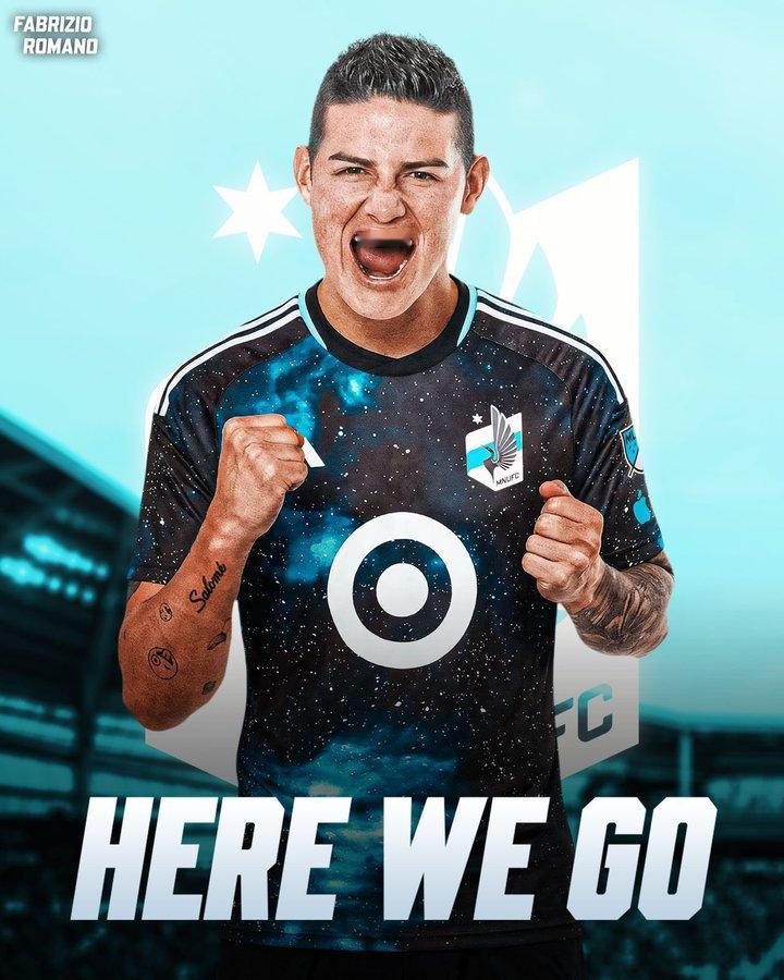 詹姆斯·罗德里格斯加盟明尼苏达联队，成真了！这位哥伦比亚球星已与俱乐部达成口头协