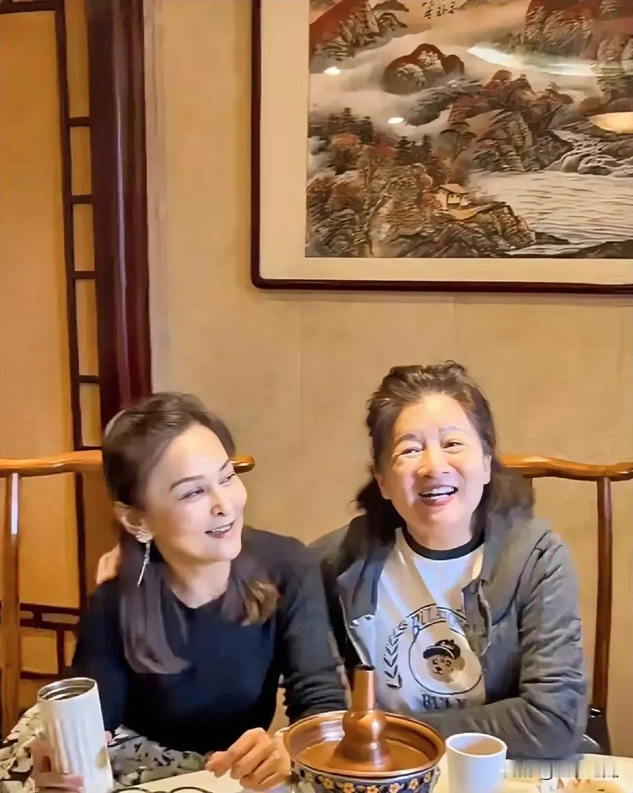 两位老演员她们的笑容如此熟悉，如此亲切，虽经过岁月的洗礼变得老了，仍气质仍旧高贵