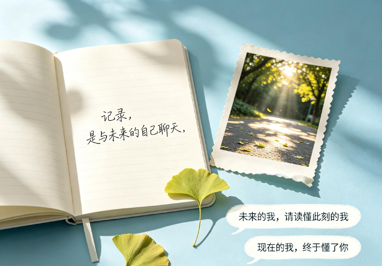 记录，是与未来的自己聊天。
备忘录里的字、随手拍的照片，都是写给未来的信。每一次