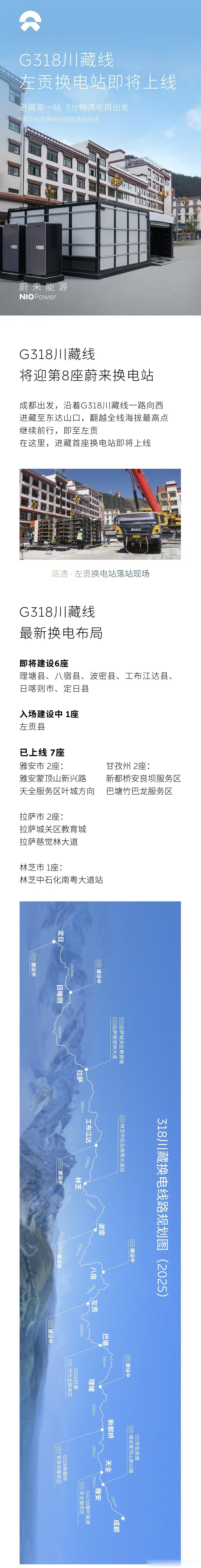 看到318即将全线通换电站的消息我心情蛮复杂的开油车跑过了、开蔚来也跑过了，但是