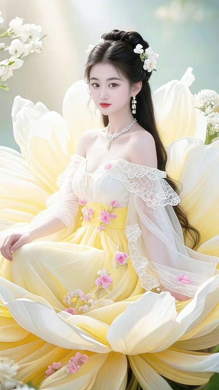 花神仙子 国风的美感 古风花神 花神妆 汉服小姐姐