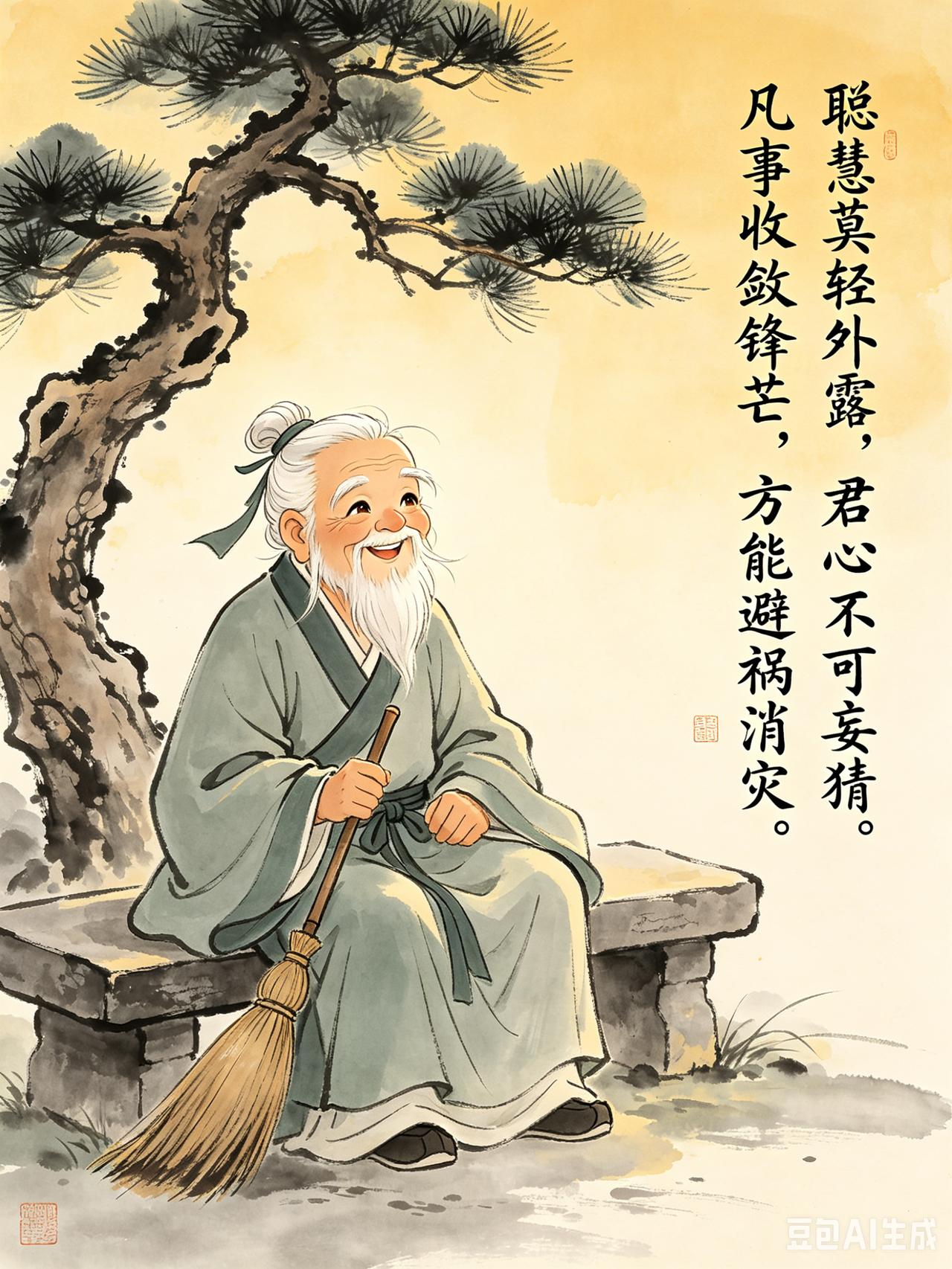 小故事
   曹  丞  相

汉朝丞相曹操，
修建相府大门，
完工他去验收，