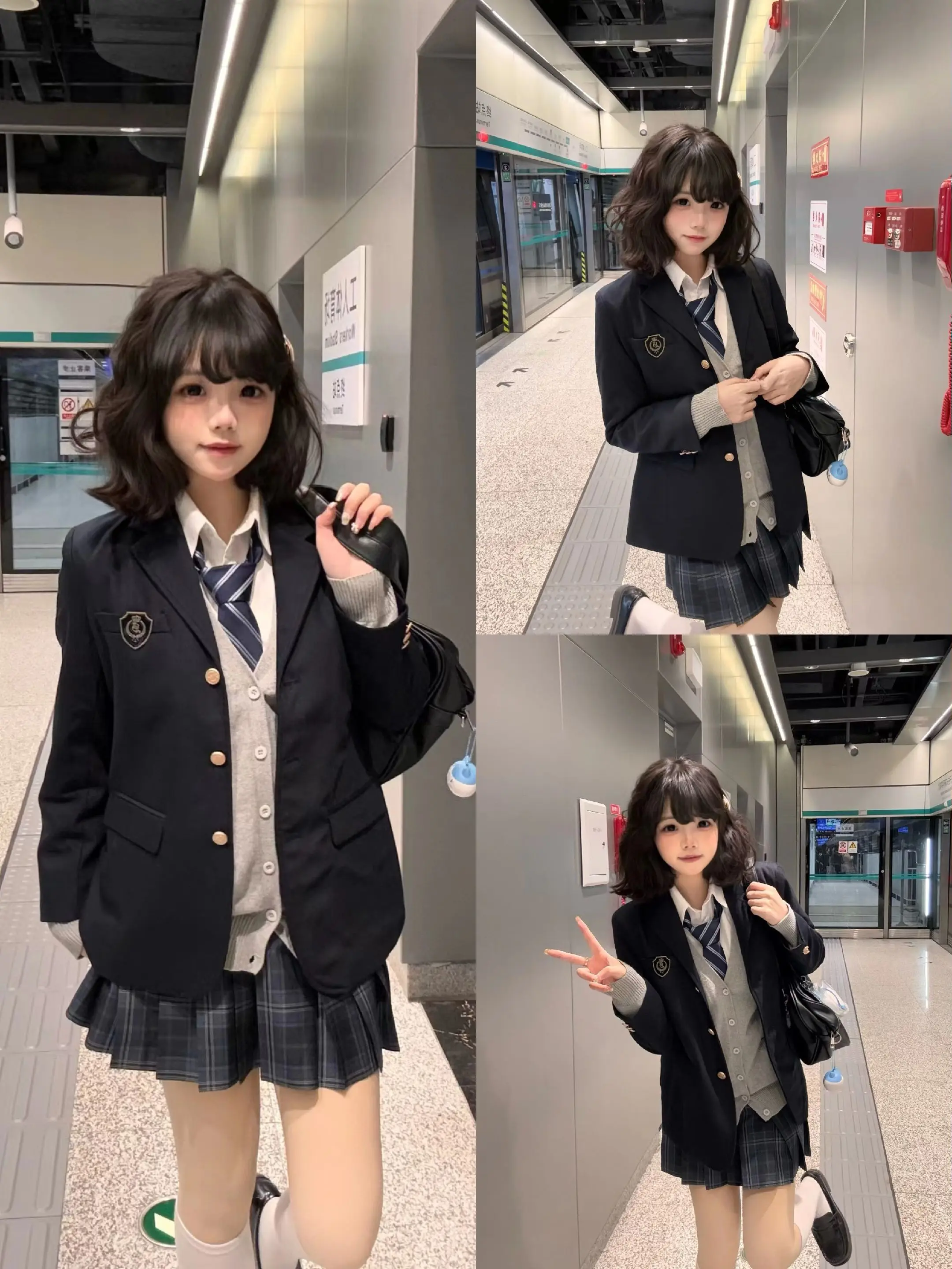西服叠穿×7。