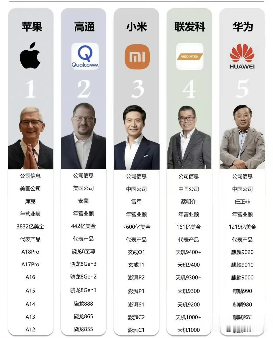 小米在这一桌科技公司里是最年轻的，它有着世界上仅有的五家芯片厂家之一。小米16会