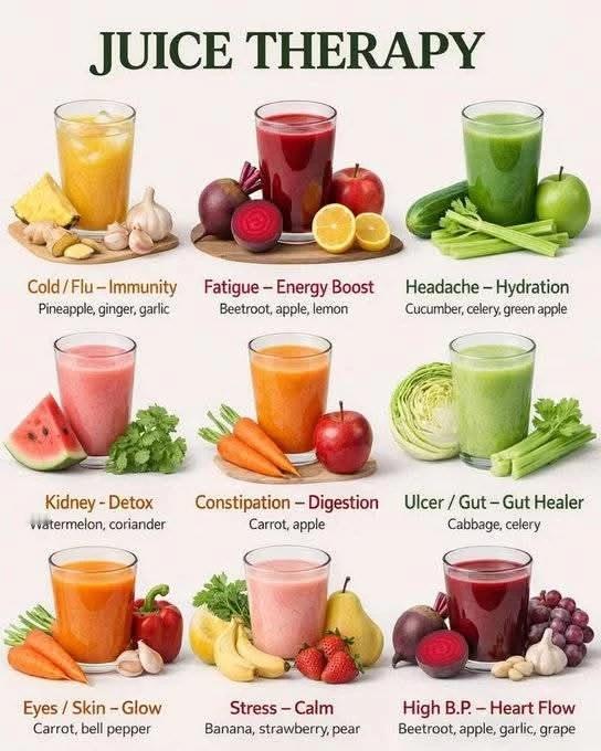 【发文休闲时刻】分享X好图，果汁疗法。
(第一列由左至右)
1.感冒/流感 – 