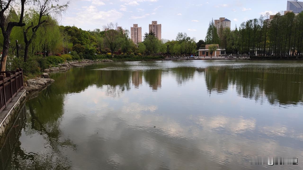 随手拍一张天空照白云悠悠水中游