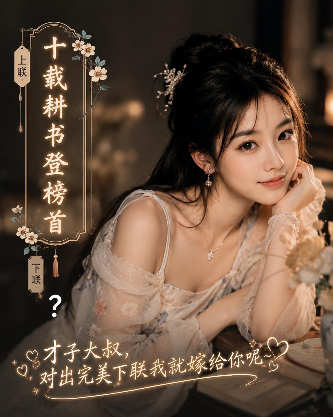 趣味对对联，以你的文采，能否答出完美下联呢？
上联：十载耕书登榜首。
下联：